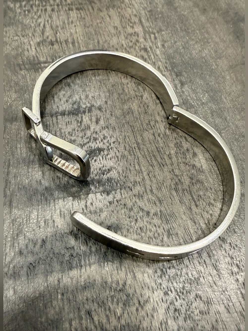 Men's Silver-Tone Buckle Cuff Bracelet